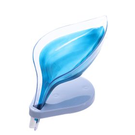 Soap Holder Sink Sponge Drain Box Creative Suction Cup (Quantity: 1pc, Color: Crystal blue)