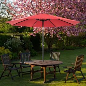9-foot outdoor umbrella (Color: Red)
