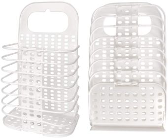 Wall-Mounted Laundry Basket Folding Storage Basket, Storage Bins Space Saving with Handle for Organizing Home Clothes Towels and Toys (Color: White)