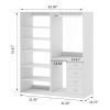 Tall Closet System with Closet Drawers,White Walk-in Closet Organizers and Storager
