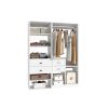 Tall Closet System with Closet Drawers,White Walk-in Closet Organizers and Storager