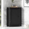 Bathroom Cabinet Triangle Corner Storage Cabinet with Adjustable Shelf Modern Style MDF Board