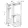 Tall Closet System with Closet Drawers,White Walk-in Closet Organizers and Storager