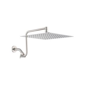 12 inch Adjustable Extension Arm High-pressure Rain Shower Head, Rain Fixed Shower Head (Color: as Pic)