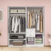Tall Closet System with Closet Drawers,White Walk-in Closet Organizers and Storager