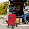 Folding Shopping Cart Utility Hand Truck with Rolling Swivel Wheels