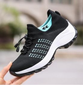 Women Walking Shoes Sock Sneakers (Color: Blue, size: US-9.5)